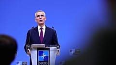Le secrétaire général de l'OTAN, Jens Stoltenberg,au siège de l'OTAN à Bruxelles, le jeudi 4 avril 2024.
