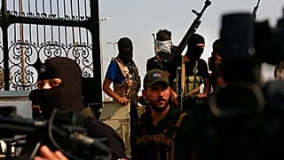 صورة خلال عرض لقوات الحشد الشعبي في البصرة، العراق تم التقاطها بتاريخ 8 سبتمبر 2018