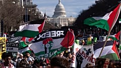 مظاهرات من أمام مبنى الكابيتول الأمريكي دعما لغزة، السبت 13 يناير 2024.
