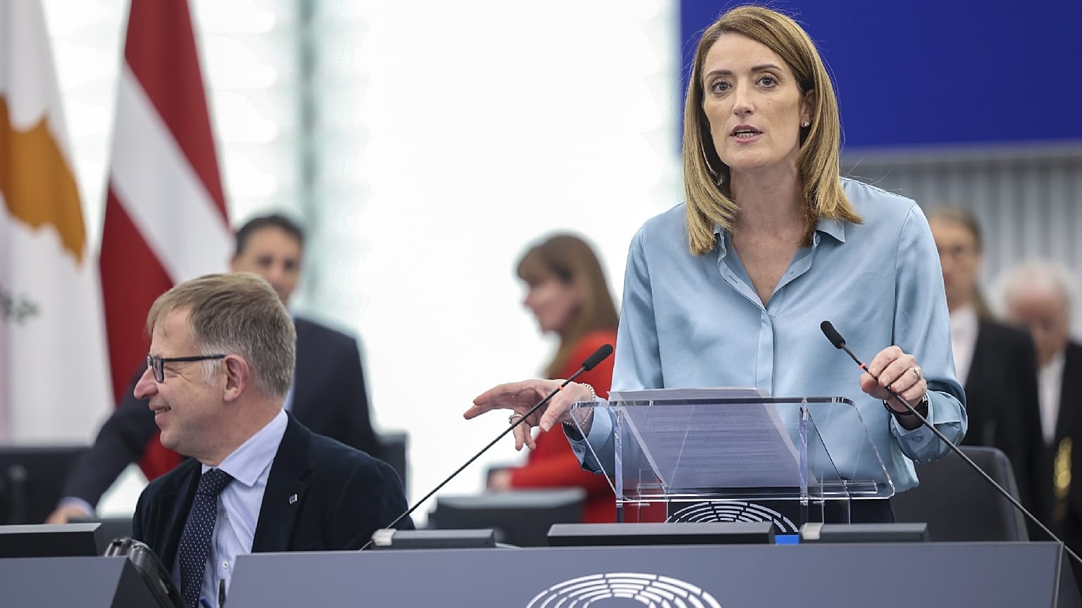 European Parliament President Roberta Metsola, 22 April 2024