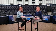 Präsidentin des Europäischen Parlaments Roberta Metsola, 22. April 2024