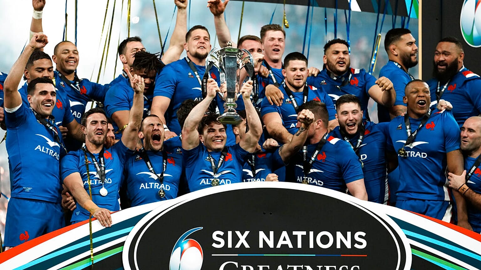 France beats England to take home the Six Nations title at the Stade de France in Saint-Denis, March 19, 2022. 