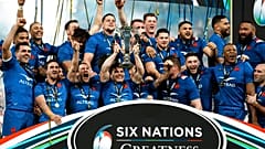 France beats England to take home the Six Nations title at the Stade de France in Saint-Denis, March 19, 2022. 