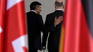 Der britische Premier Sunak zu Besuch bei dem deutschen Kanzler Scholz in Berlin.