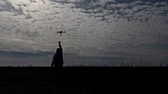 A Ukrainian serviceman from Code 9.2 unit known by call sign Mamay catches a drone at the frontline, few kilometres from Bakhmut, Donetsk region, Ukraine, 24/04/24.