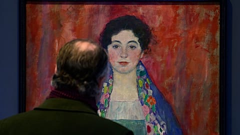 'Portrait of Fräulein Lieser' by Austrian painter Gustav Klimt prior to an auction