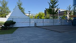 Elkordonozott Millenáris, lezárt helyszín
