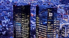 The towers of the Deutsche Bank are seen in Frankfurt, Germany, Thursday, Feb. 1, 2018. 