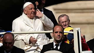 Pope Francis n St. Peter's Square, at the Vatican. 