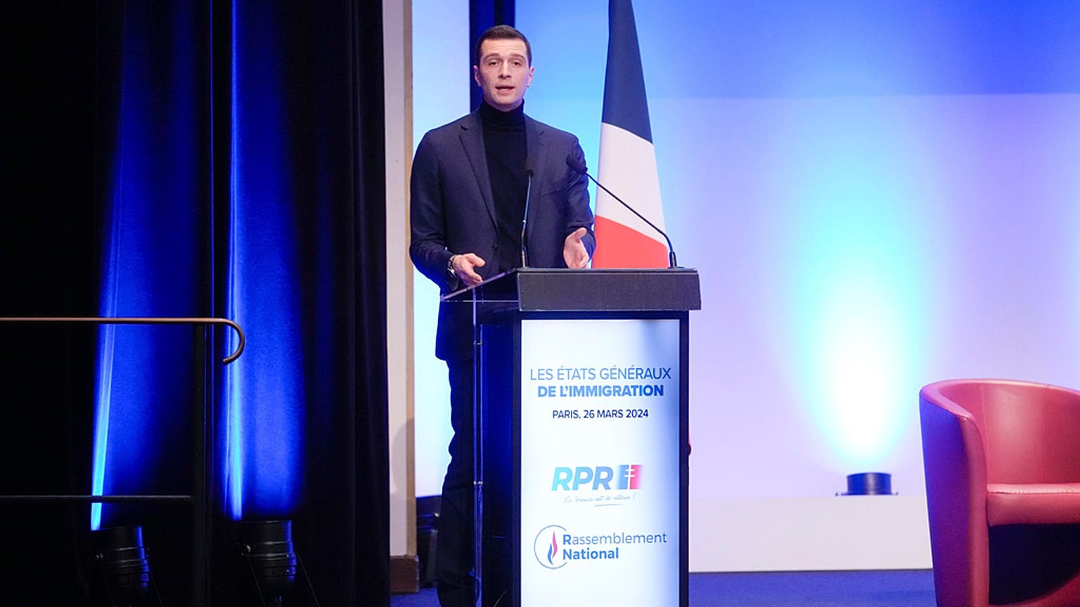 El candidato de Reagrupación Nacional, Jordan Bardella.