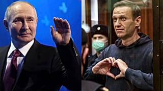 Rusya Devlet Başkanı Vladimir Putin (sol), Rus muhalif lider Aleksey Navalny 
