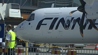 ATR-72 den Finnair auf dem Flughafen in Tartu