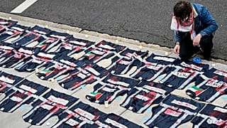 Manifestação contra a morte de jorbalistas em Washington.