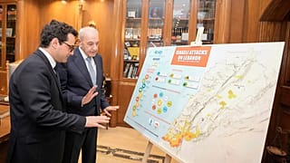 وزير الخارجية الفرنسي ستيفان سيجورنيه رئيس البرلمان نبيه بري