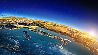 َکس تزئینی از موقعیت کشور ایتالیا بر روی کره زمین