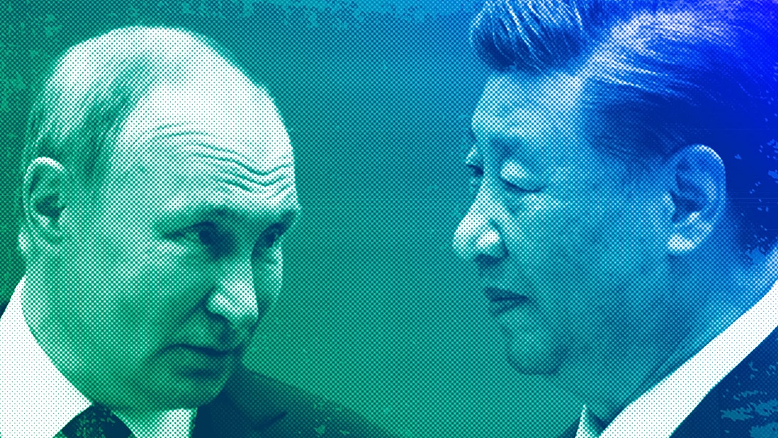 Russian President Vladimir Putin speaks to Chinese President Xi Jinping during the Shanghai Cooperation Organization (SCO) summit in Samarkand, September 2022