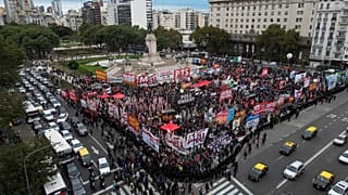 Manifestantes.