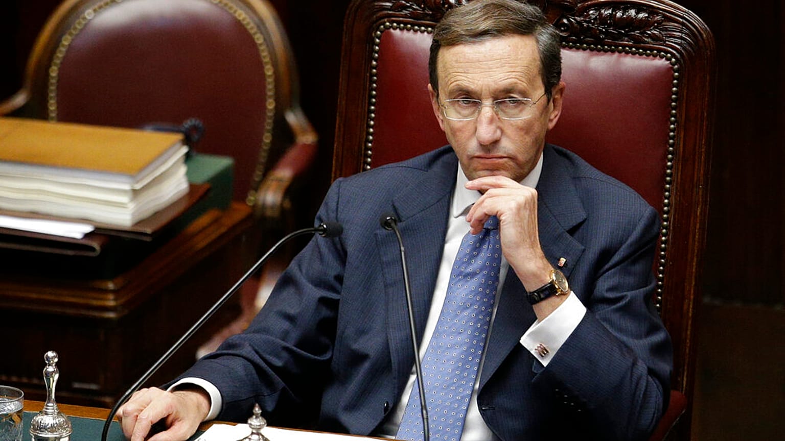 L'ex presidente della Camera Gianfranco Fini
