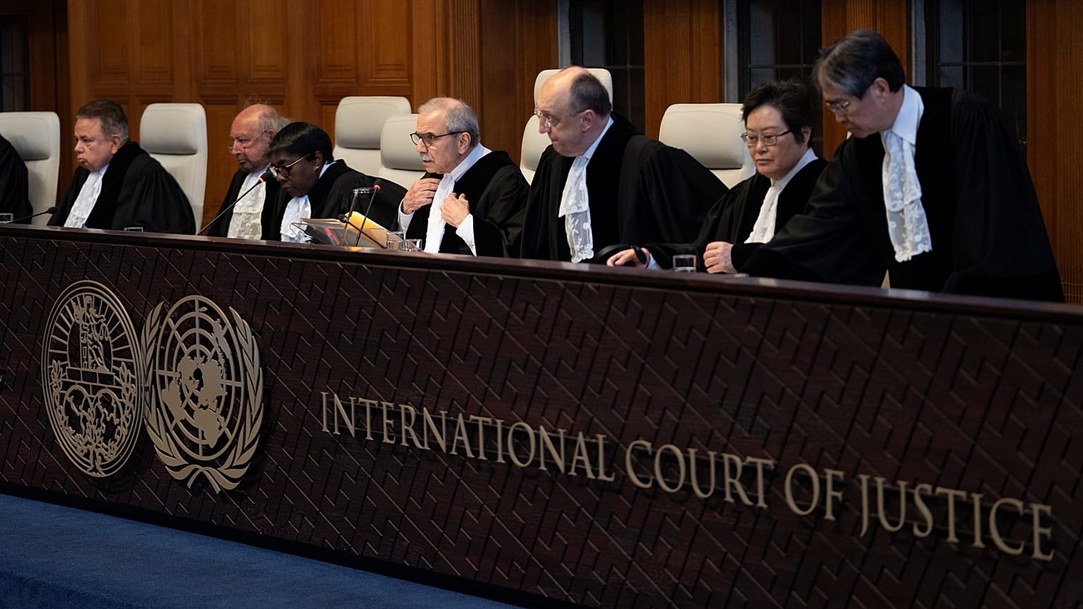Ouverture de la session de la Cour internationale de justice à La Haye, Pays-Bas, mardi 30 avril 2024.