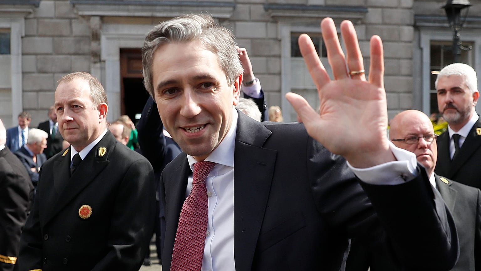 Simon Harris ír miniszterelnökké választása után 2024. április 9-én.
