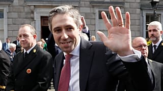 Simon Harris ír miniszterelnökké választása után 2024. április 9-én.