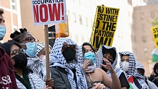 Pro-palästinensische Demonstranten an der Columbia University 