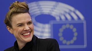 El alemán Terry Reintke, del Grupo de los Verdes/Alianza Libre Europea, en el Parlamento Europeo, el martes 16 de enero de 2024 en Estrasburgo, en el este de Francia