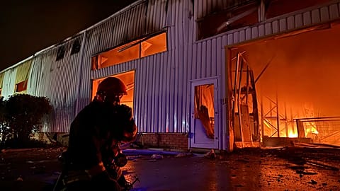 Пожар в Одессе после российского ракетного удара
