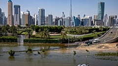 فيضانات نجمت عن الأمطار الغزيرة في دبي، الإمارات العربية المتحدة، 18 أبريل 2024