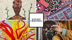 From L to R: Mosaic by Quemamu Mosaics, Yemeni embroidery, Dale Chihuly sculpture, clay making class. 