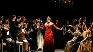 ILLUSZTRÁCIÓ: Zeljko Lucic Macbeth és Maria Guleghina Lady Macbeth szerepében Verdi operájában 2007. október 19-én a New York-i Metropolitanben