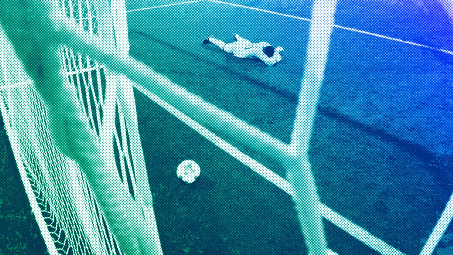 Goalkeeper lays on the pitch during the Europa League Final match at the Stade de Lyon, May 2018