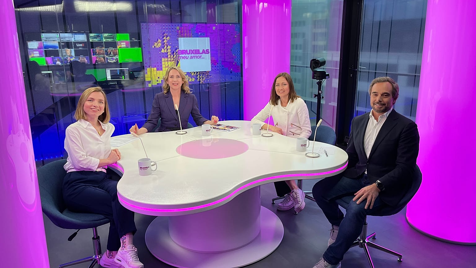 Host Méabh Mc Mahon with Olena Abramovych, Ricardo Borges de Castro and Dorota Bawolek
