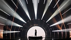 S10 from The Netherlands singing 'De Diepte' performs during the final dress rehearsal at the Eurovision Song Contest in Turin, Italy, Friday, May 13, 2022.