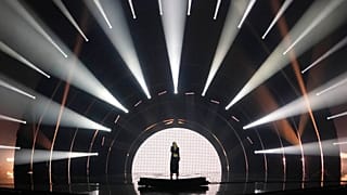 S10 from The Netherlands singing 'De Diepte' performs during the final dress rehearsal at the Eurovision Song Contest in Turin, Italy, Friday, May 13, 2022.