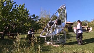 Un horno solar.