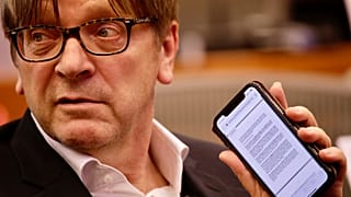 Гай Верхофстадт на заседании Европейского парламента в 2019 году