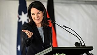 Germany's Foreign Minister Annalena Baerbock speaks in Adelaide, Friday, May 3, 2024.