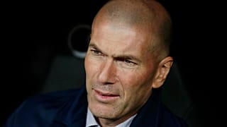 مدربريال مدريد زين الدين زيدان في ملعب برنابيو في مدريد.2020/03/01
