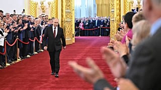 Vladimir Putin walks during an inauguration ceremony as Russian President in the Grand Kremlin Palace in Moscow, 7 May 2024