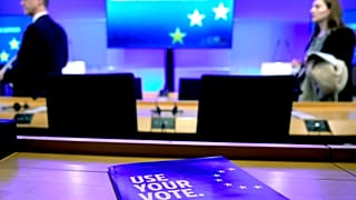 Folheto de incentivo ao voto em Bruxelas.