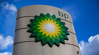 This Thursday, Jan. 15, 2015 file photo shows a BP logo outside a petrol station in the town of Bletchley in Buckinghamshire, England.