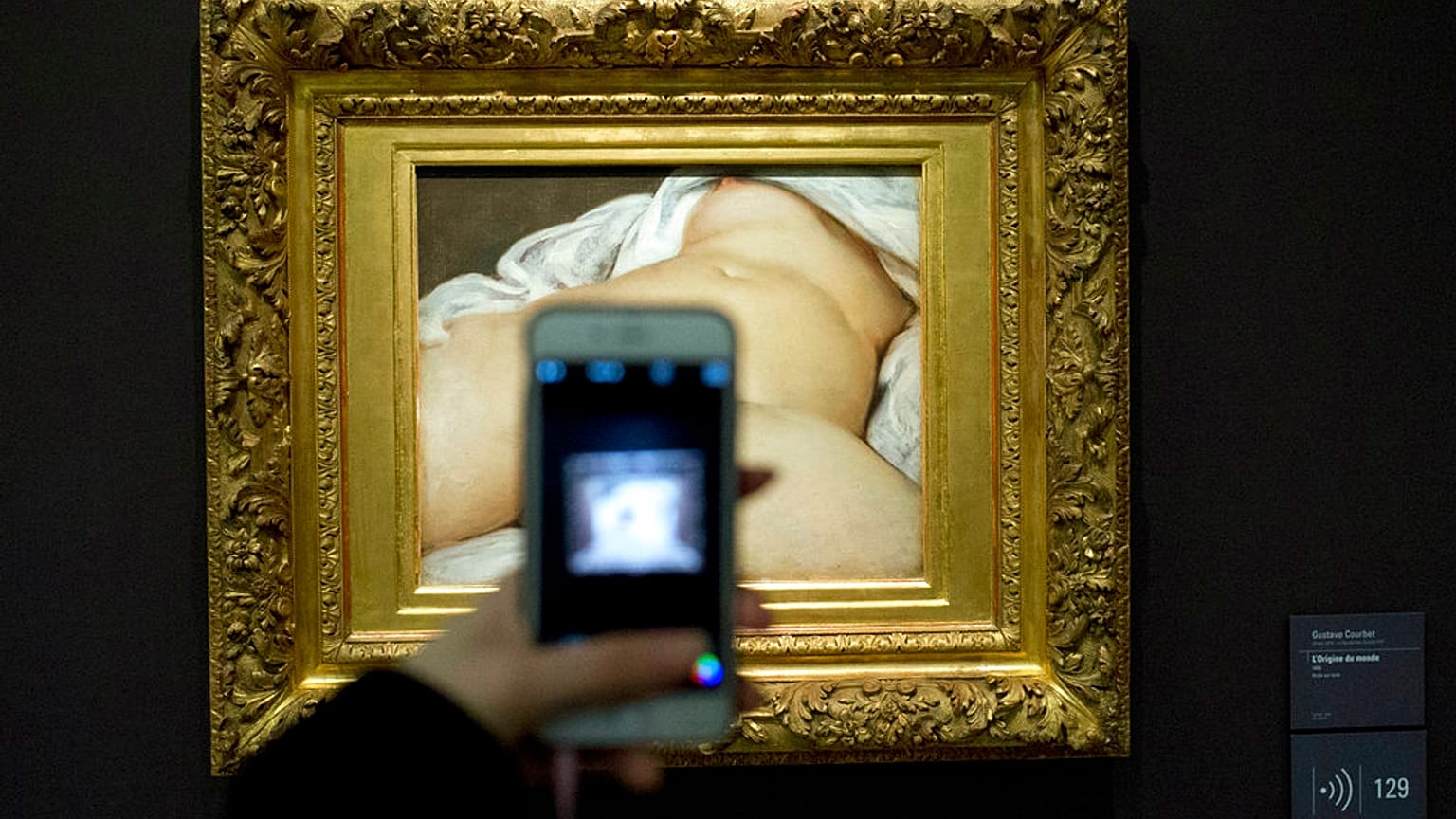 Gustave Courbet'nin "Dünya'nın kökeni" adlı tablosu