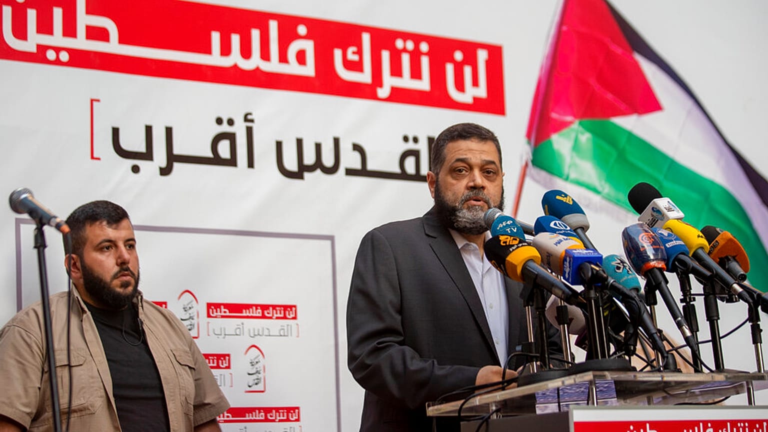 Osama Hamdan, un dirigeant du Hamas à Beyrouth le 7 mai 