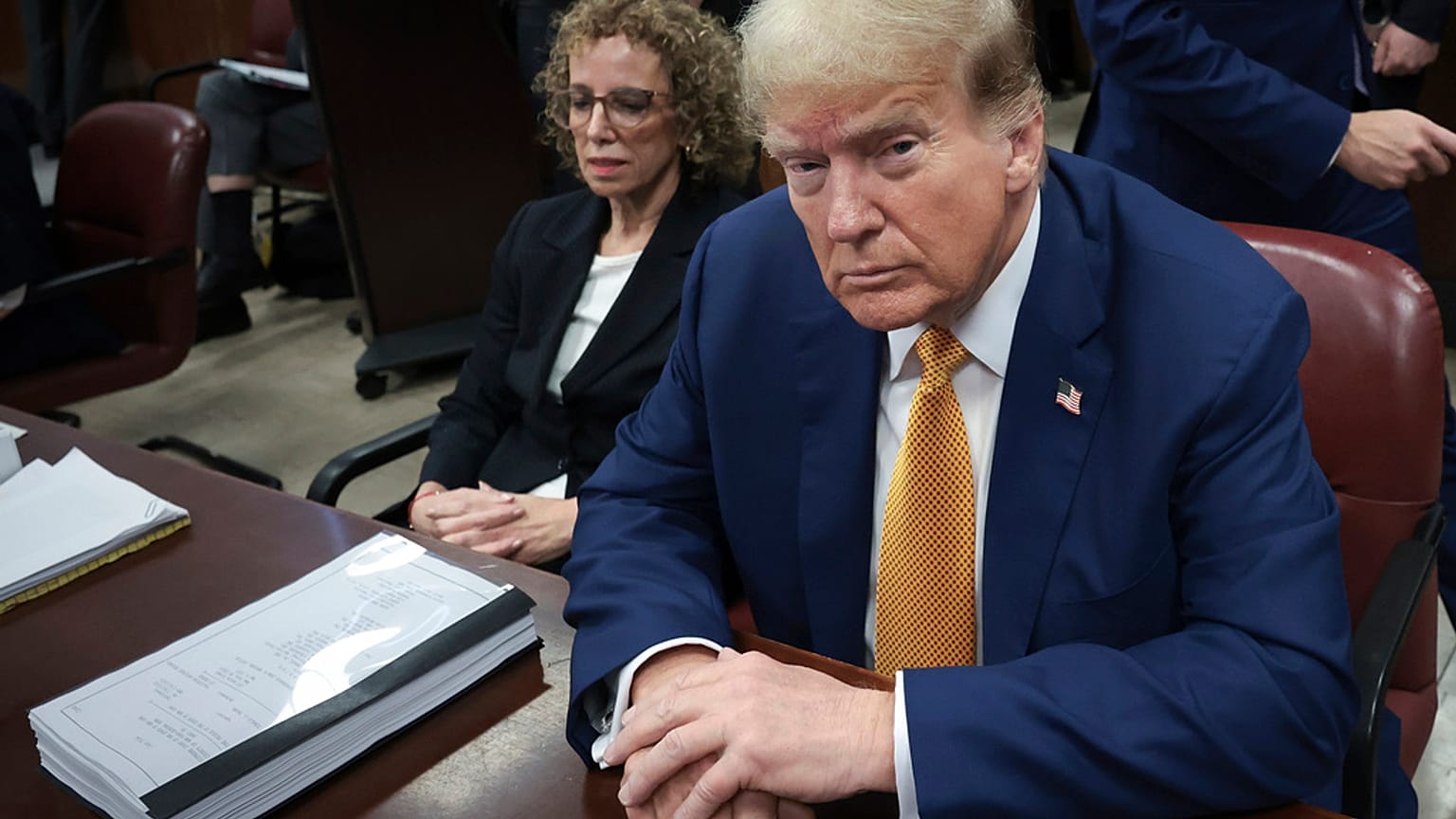 Donald Trump a washingtoni szövetségi törvényszék ülésén, 2024 május 7.