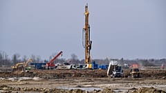 A leendő CATL akkumulátorgyár területe Debrecen közelében 2023. február 23-án