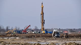 A leendő CATL akkumulátorgyár területe Debrecen közelében 2023. február 23-án