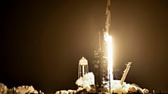 Cohete Falcon 9 durante el lanzamiento de Starlink (Marzo 2024)