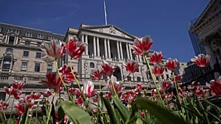 A general view of the Bank of England in London.