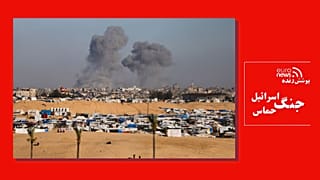  دود ناشی از حملات اسرائیل به شرق رفح
